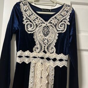 Navy blue kaftan